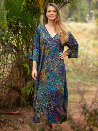 Peacock  Maxi Dress