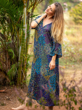 Peacock  Maxi Dress