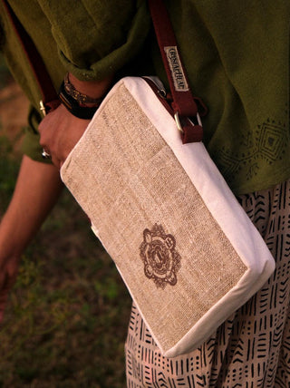 Hemp Messenger Bag - Crystal Heal