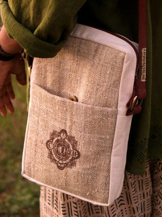 Hemp Messenger Bag - Crystal Heal