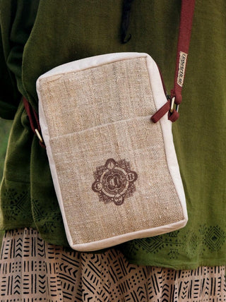 Hemp Messenger Bag - Crystal Heal