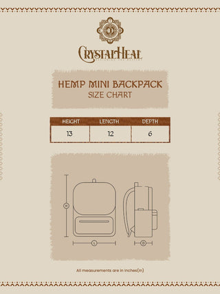 Hemp Mini Backpack - Crystal Heal