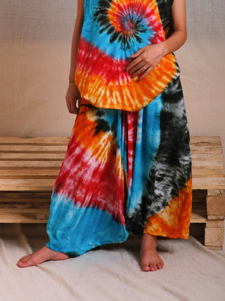 Rainbow Tie-dye Harem Pants - Crystal Heal