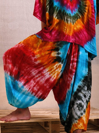 Rainbow Tie-dye Harem Pants - Crystal Heal