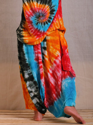 Rainbow Tie-dye Harem Pants - Crystal Heal