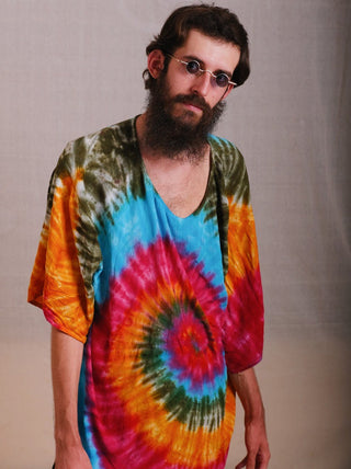 Rainbow tie-dye T-shirt - Crystal Heal