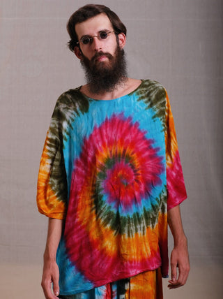 Rainbow tie-dye T-shirt - Crystal Heal