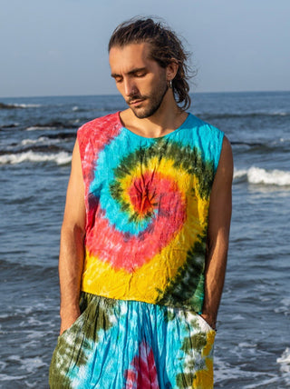 Rainbow Tie-dye Vest - Crystal Heal