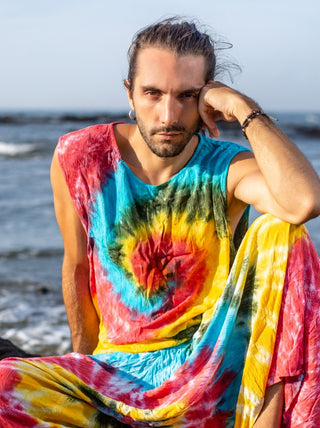 Rainbow Tie-dye Vest - Crystal Heal