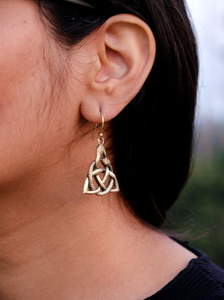 Triquetra Earrings - Crystal Heal